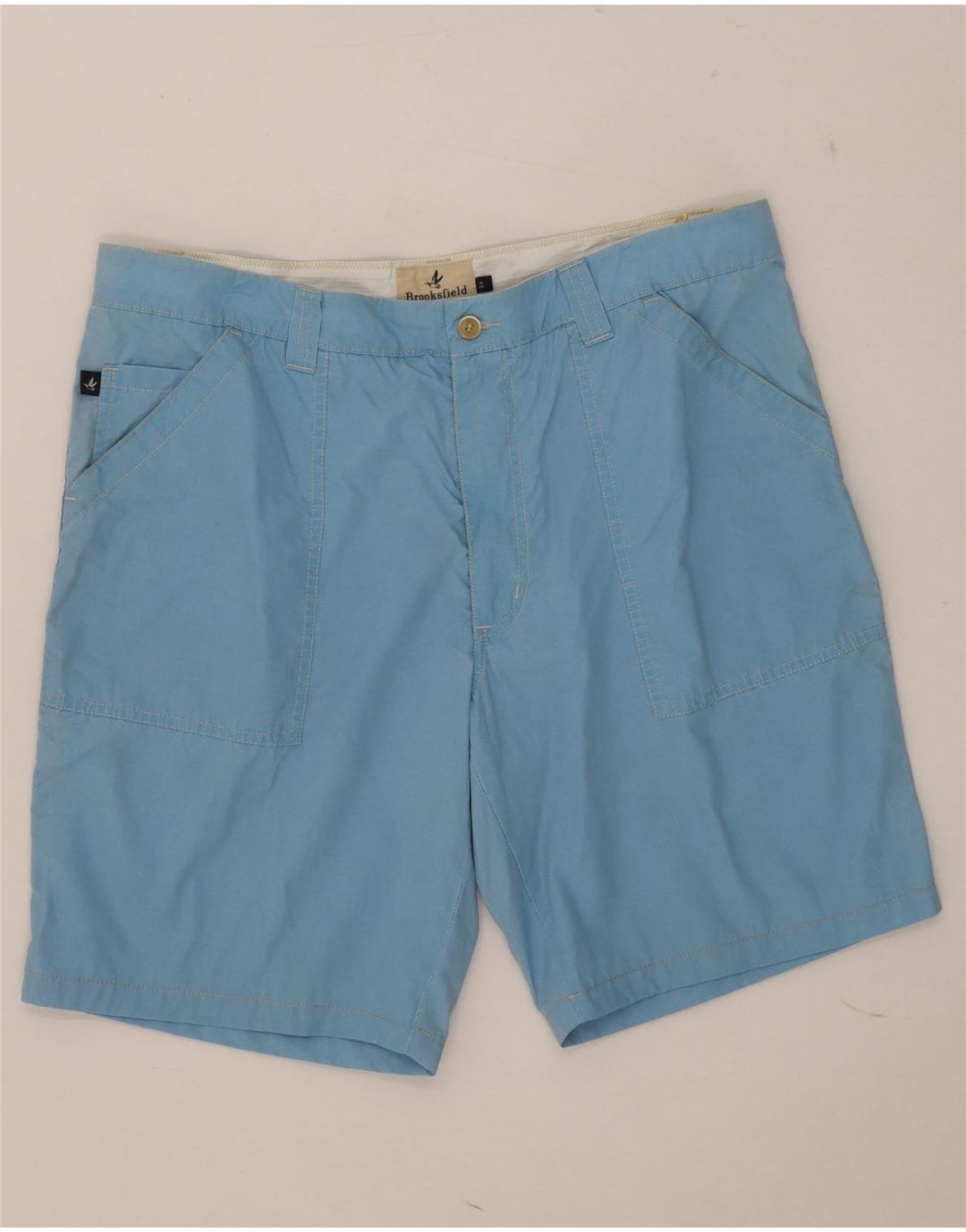 Brooksfield Herre Chino Shorts W36 Large Blue Bomuld
