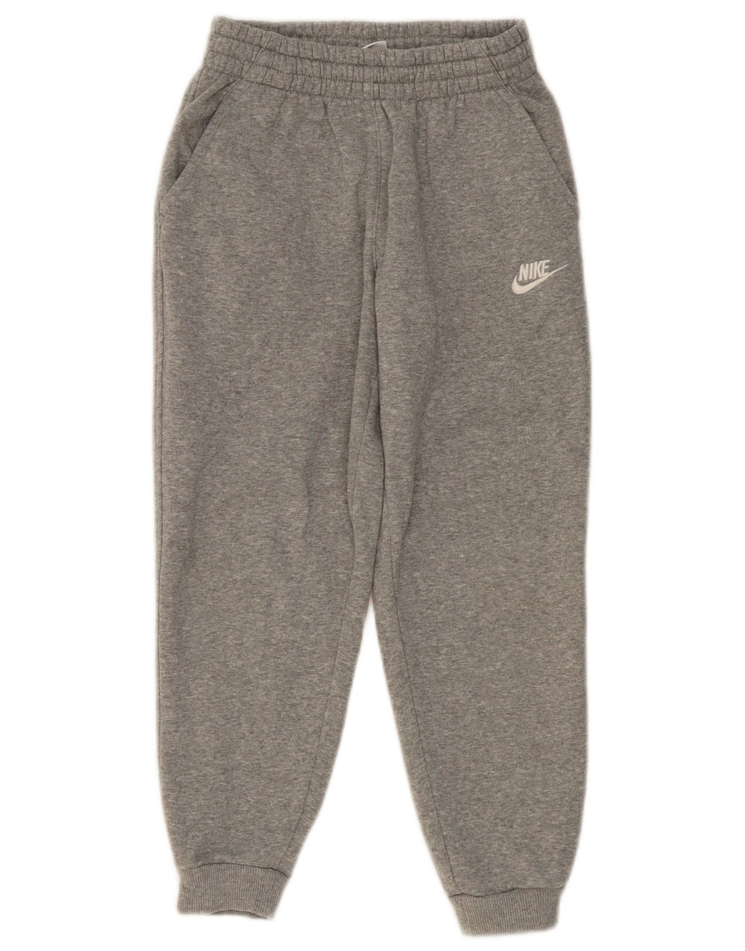 NIKE Boys Tracksuit Trousers Joggers 10-11 Years Medium Grey Flecked