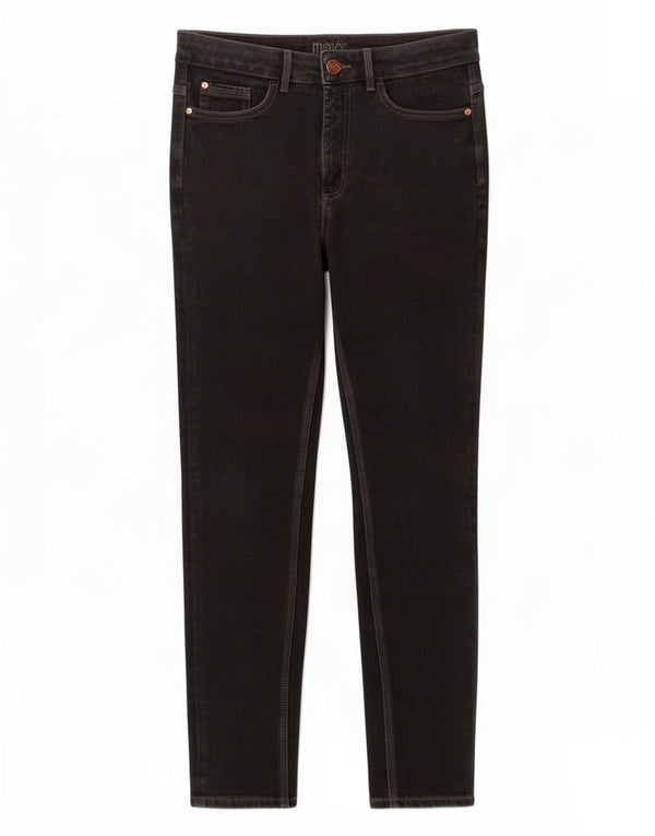 Marks & Spencer Dame Skinny Jeans UK 12 Medium W30 L26 Sort Bomuld