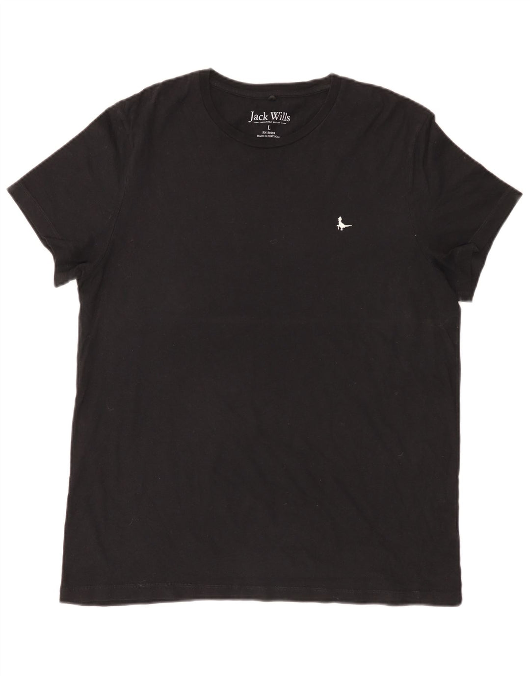 Jack Wills Herre T-Shirt Top Stor Sort Bomuld
