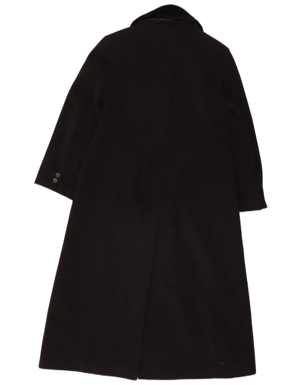 St. Bernard dobbeltradet frakke til kvinder UK 14 Stor sort uld