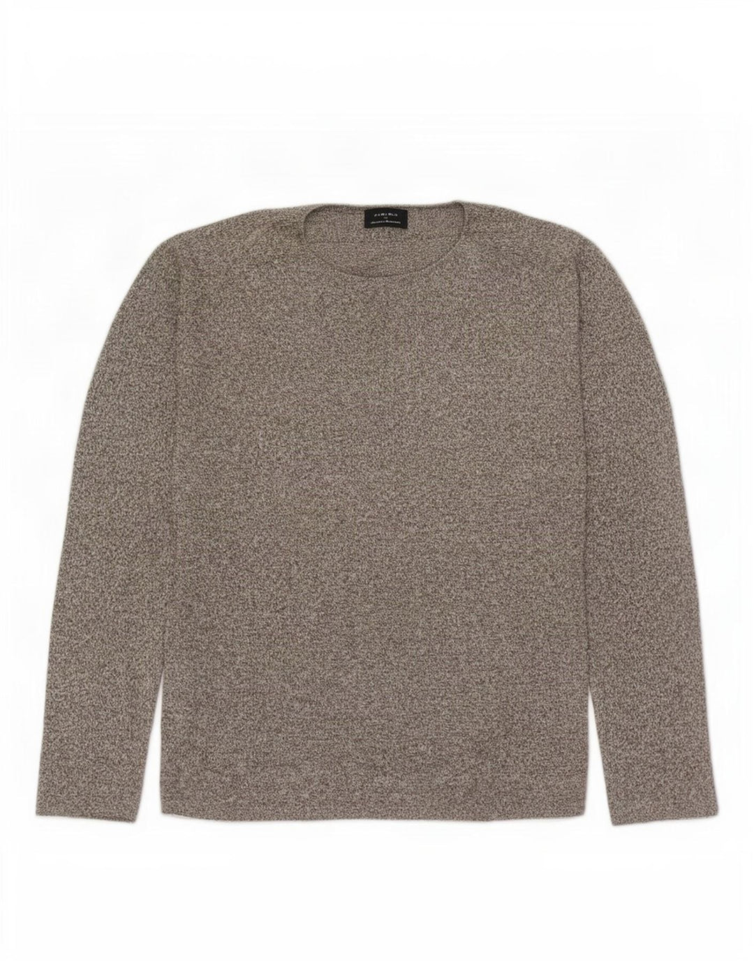 Zara Herre sweater med rund hals, lille grå flækket bomuld
