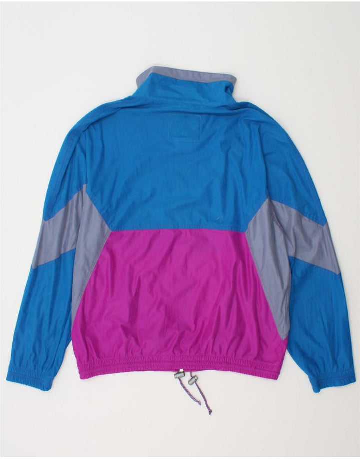 GREAT ESCAPES Mens Tracksuit Top Jacket Medium Blue Colourblock Polyester Vintage Great Escapes and Second-Hand Great Escapes from Messina Hembry 