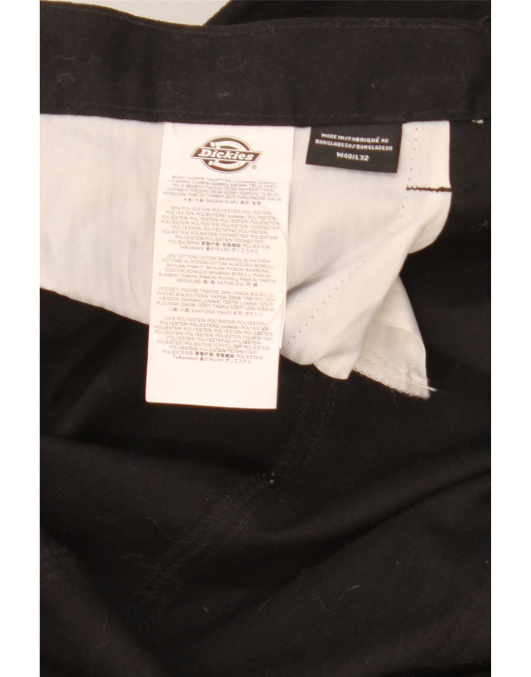Dickies Herre Straight Cargo Bukser W40 L32 Sort Polyester
