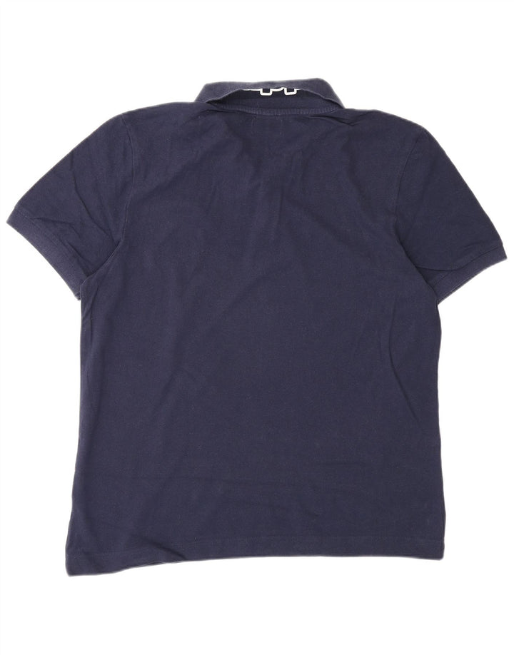 Kappa Herre Grafisk Polo Shirt Large Navy Blue