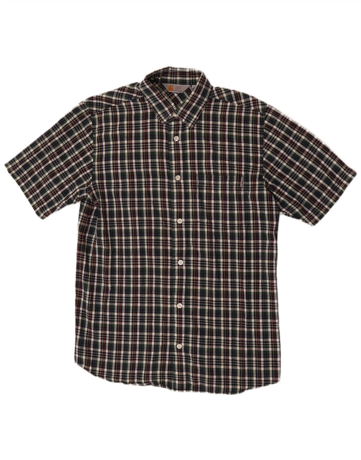 Carhartt kortærmet herreskjorte Medium flerfarvet ternet bomuld