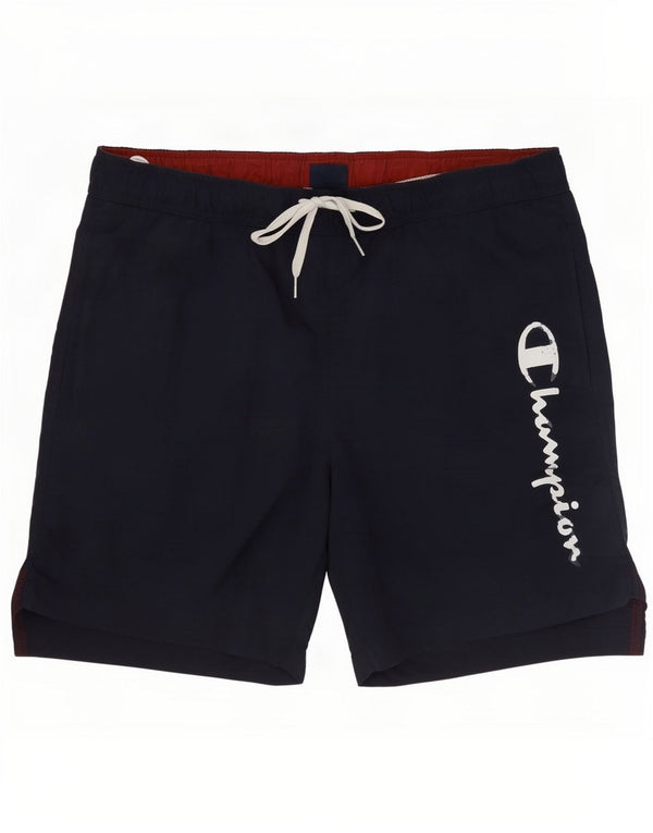 Champion Mens Graphic Swimming Shorts XL Navy Blue Polyamide