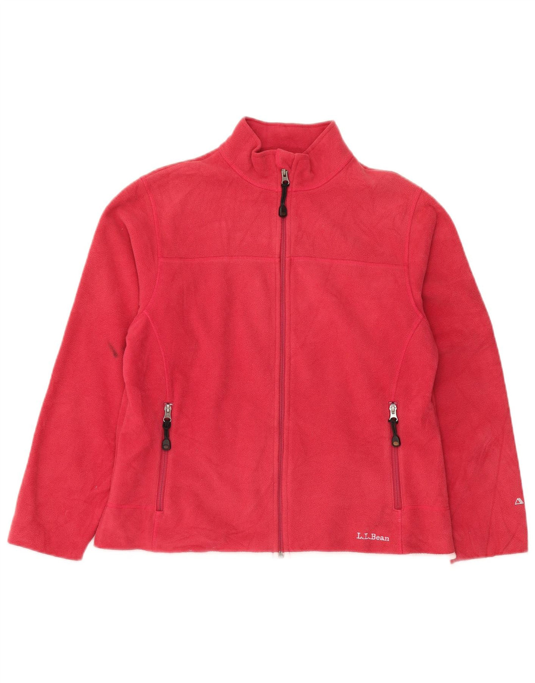 L.L.Bean Dame Oversized Fleecejakke UK 10 Lille Rød Polyester