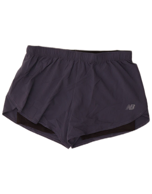 NEW BALANCE Sportsshorts til kvinder UK 16 Large Navy Blue Polyester
