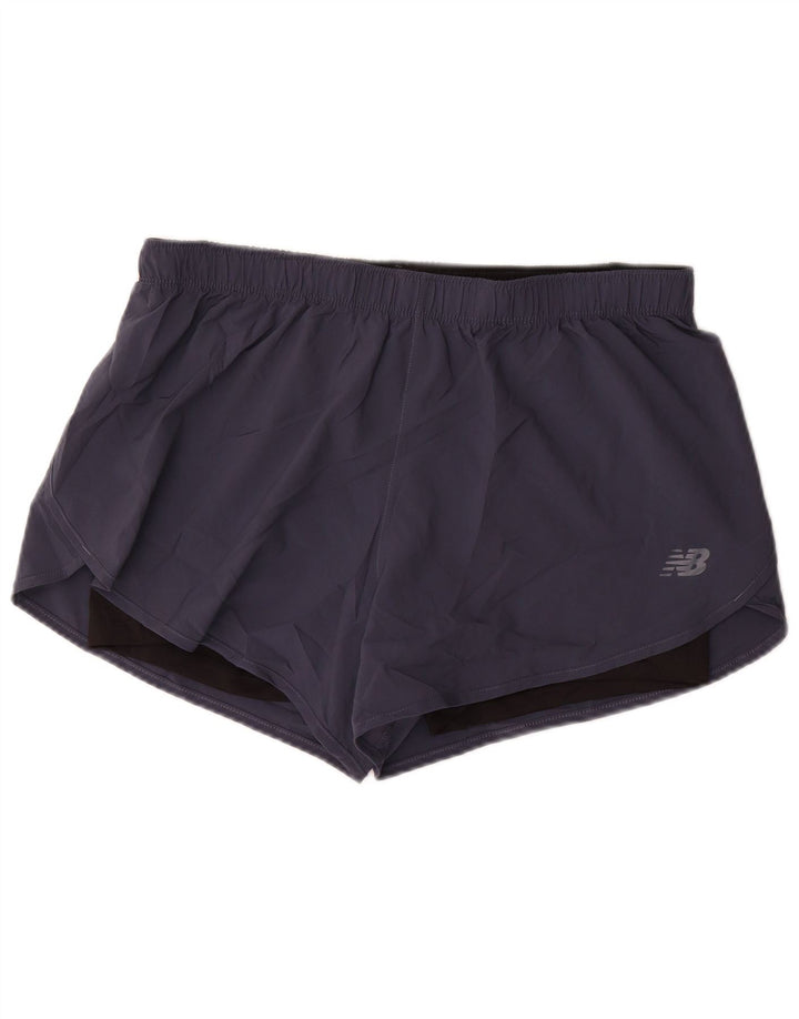 NEW BALANCE Sportsshorts til kvinder UK 16 Large Navy Blue Polyester