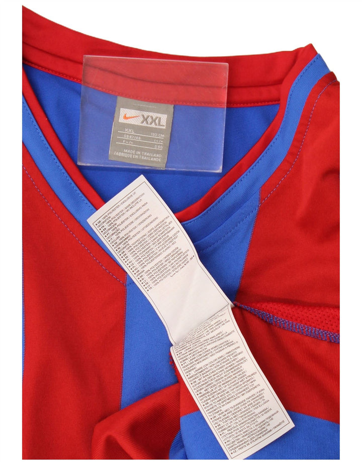 Nike herre T-shirt top 2XL blå stribet polyester