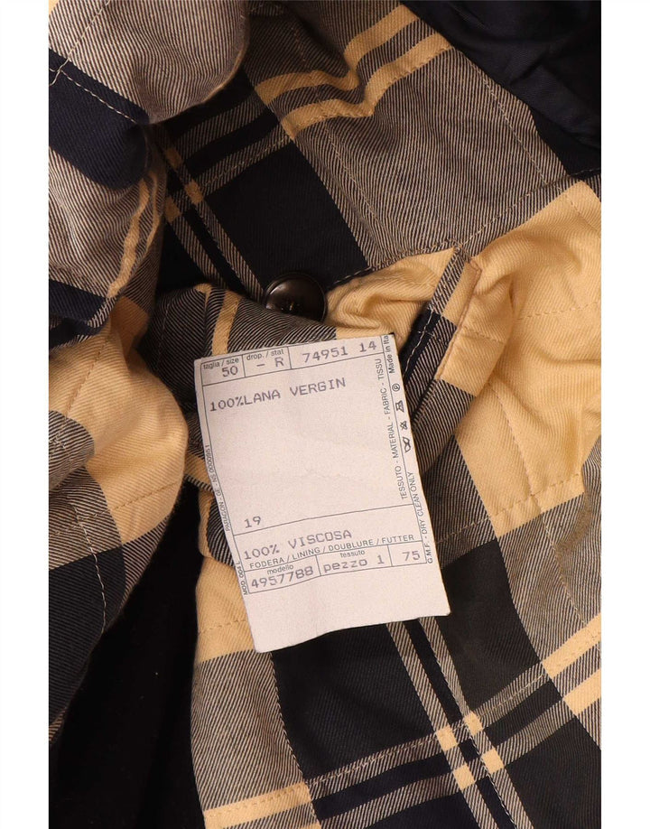 Ferre Herre Overfrakke IT 50 Large Navy Blue Virgin Wool