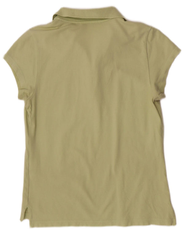 Tommy Hilfiger Dame Polo Shirt UK 14 Stor Grøn Bomuld