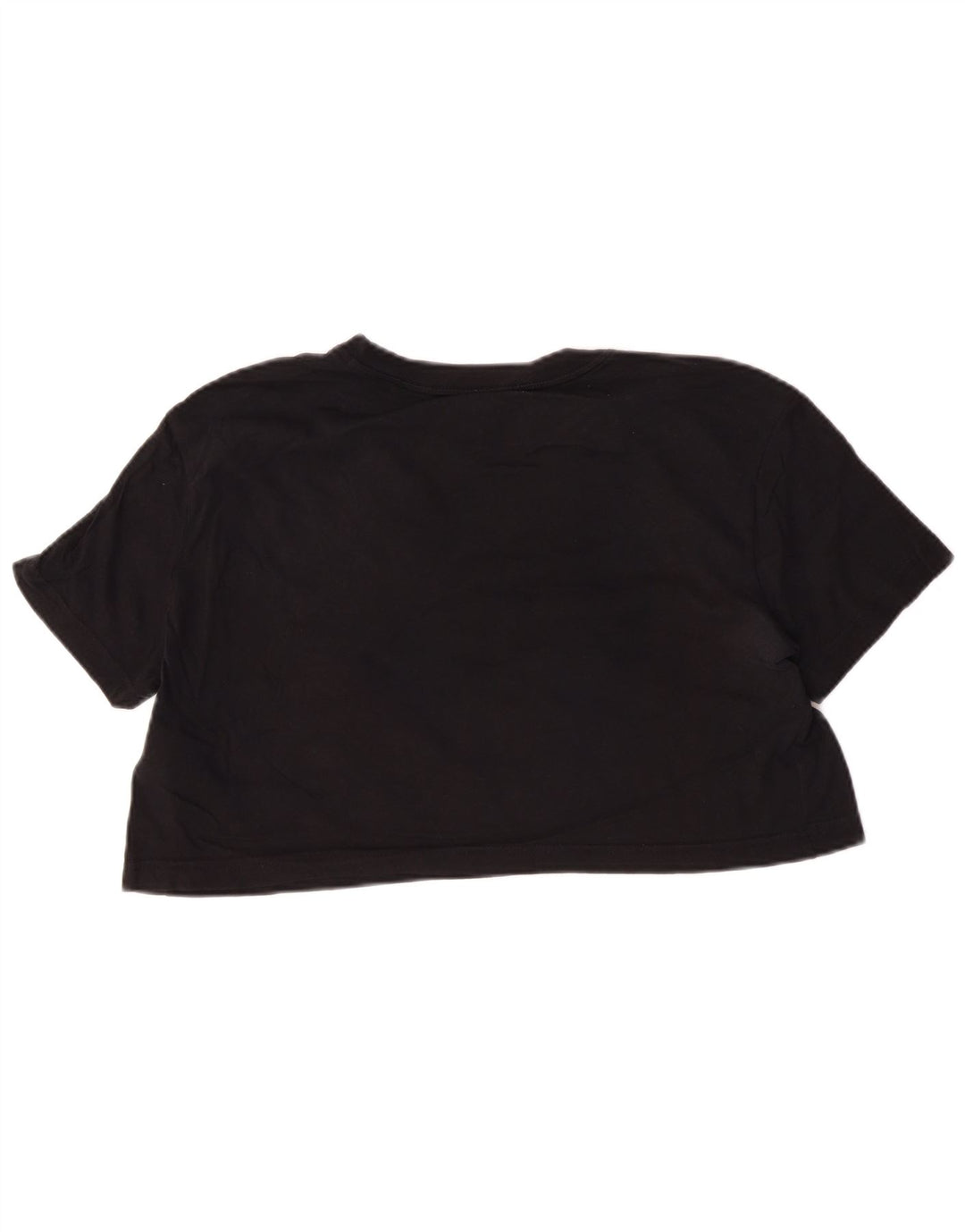 Nike Dame Loose Fit Crop Grafisk T-Shirt Top UK 14 Medium Sort Bomuld