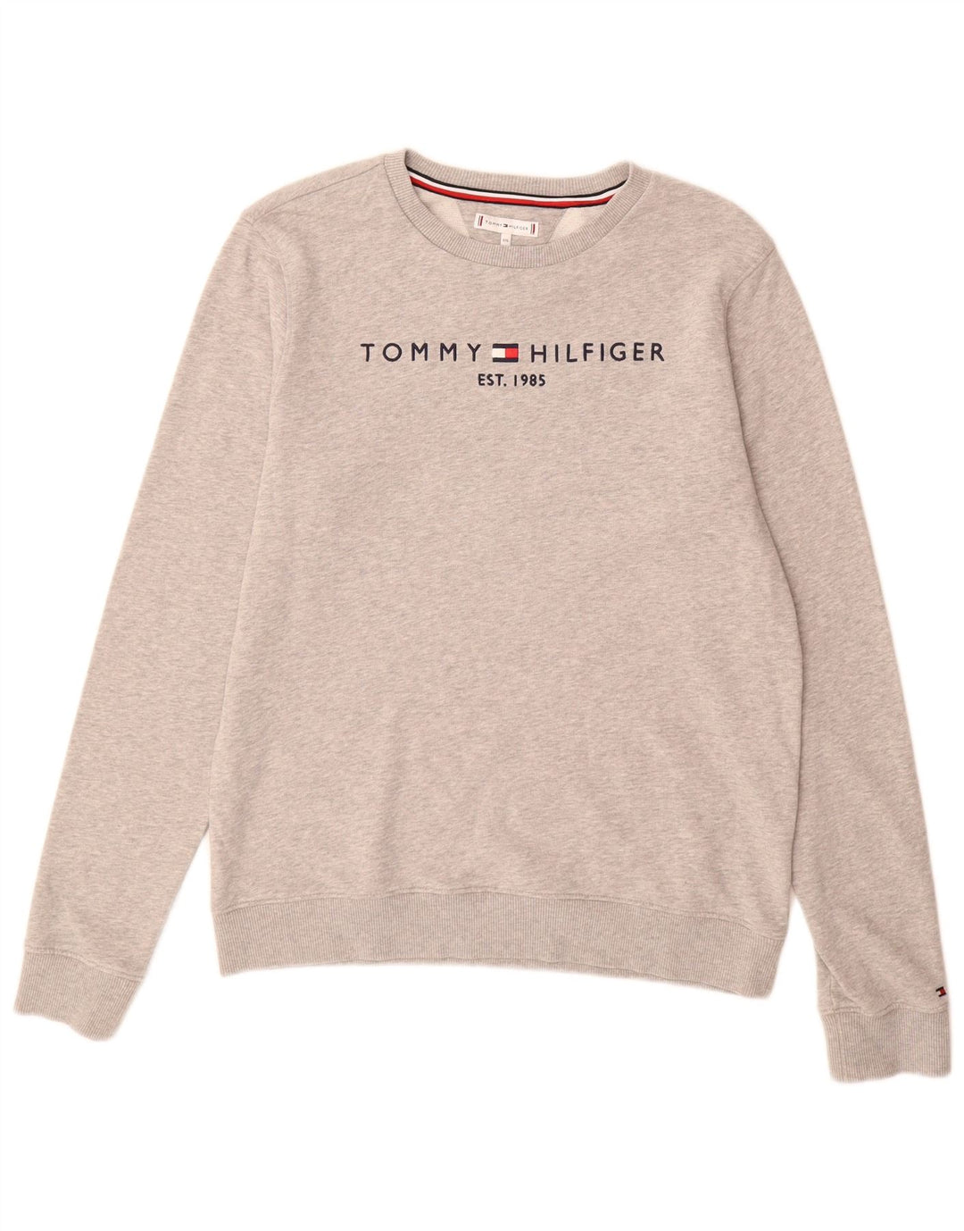Tommy Hilfiger Drenge Grafisk Sweatshirt Jumper 15-16 år Grå Flecked