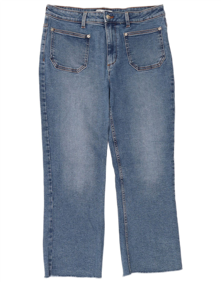 Zara Dame Straight Jeans EU 42 Large W32 L27 Blå