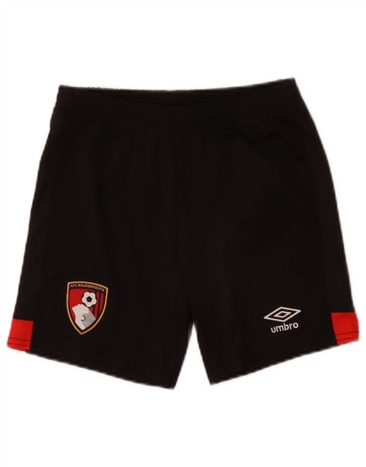 Umbro Boys Graphic Sports Shorts 7-8 år Small Black Colourblock Polyester