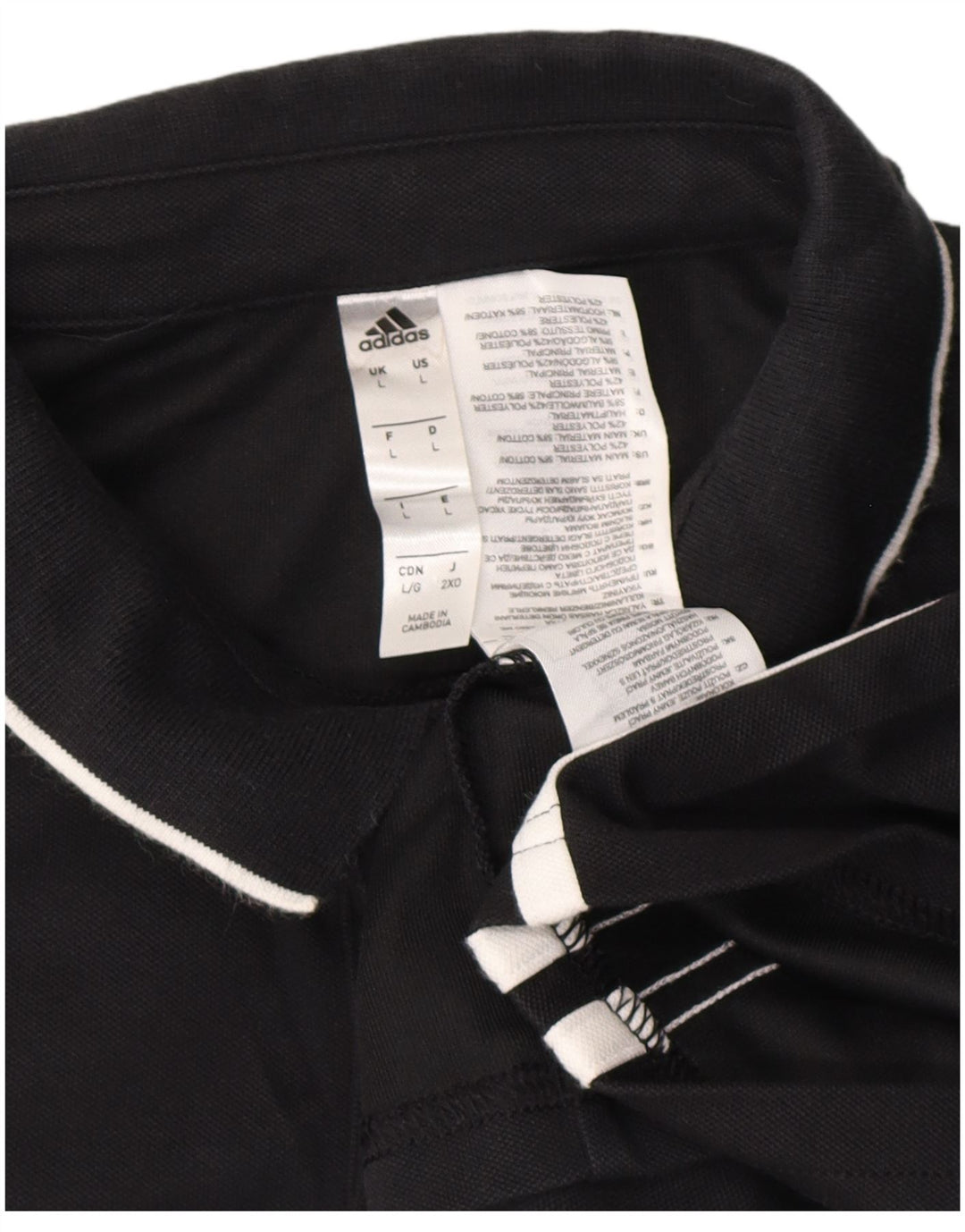 ADIDAS Aeroready Polo Shirt til mænd Stor sort bomuld