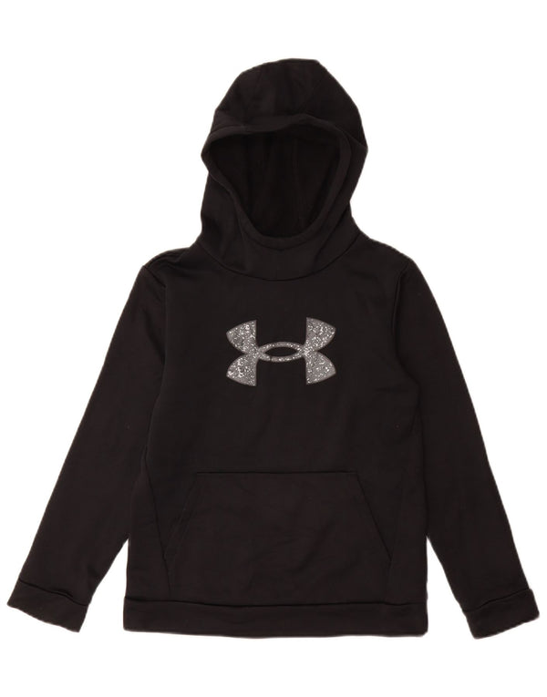 UNDER ARMOUR Piger løs grafisk hættetrøje trøje 9-10 år Medium Sort