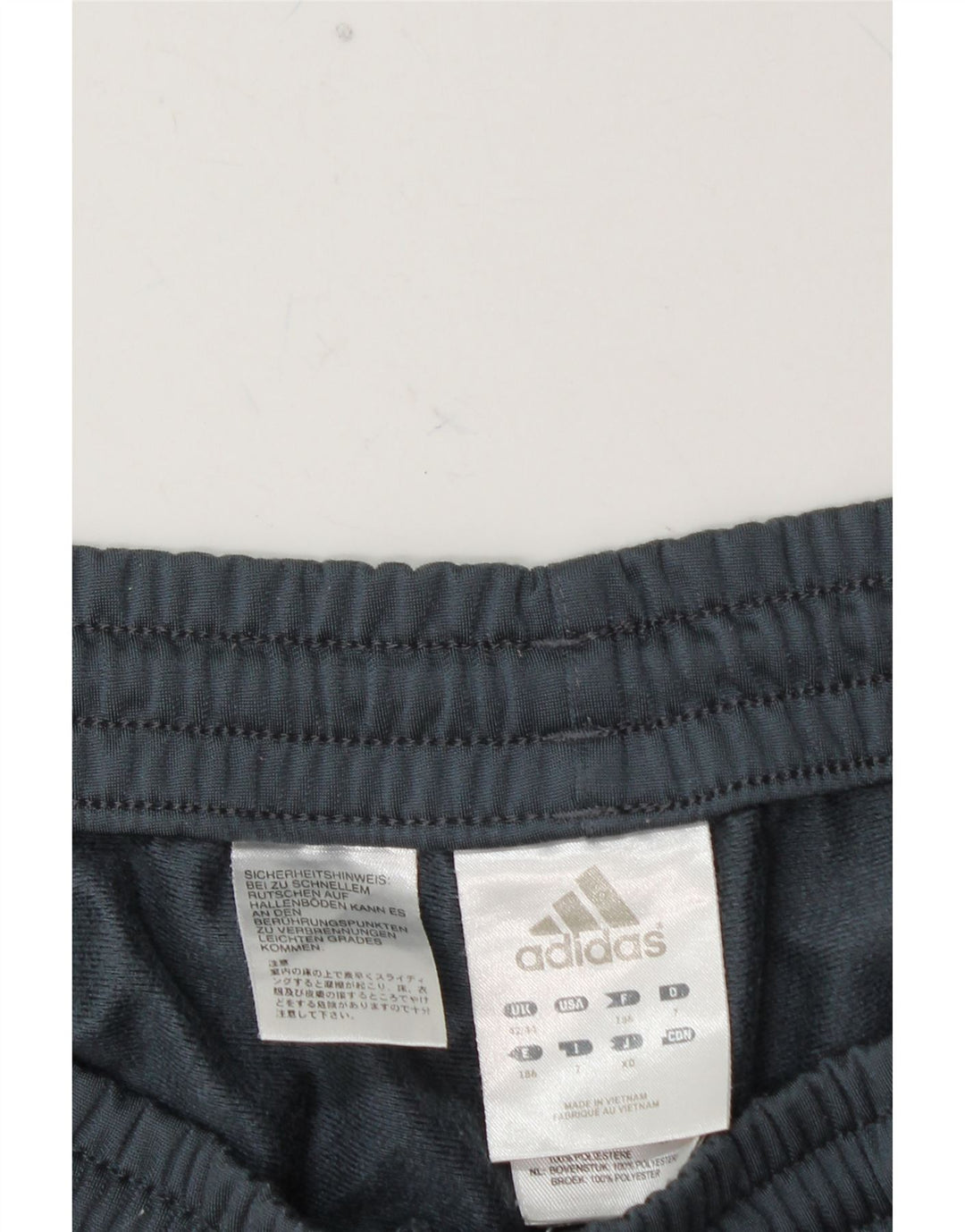 ADIDAS Træningsdragtsbukser til mænd UK 42/44 Large Blue Colourblock Polyester