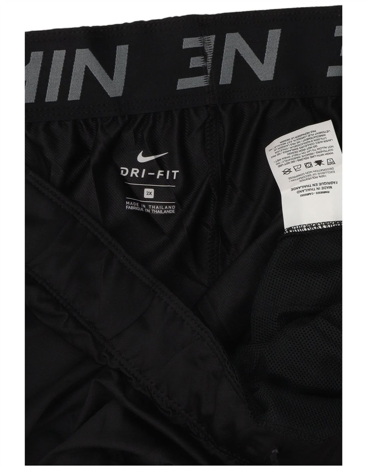 Nike Dame Dri Fit Capri Træningsdragt Bukser Joggers UK 20 2XL Sort