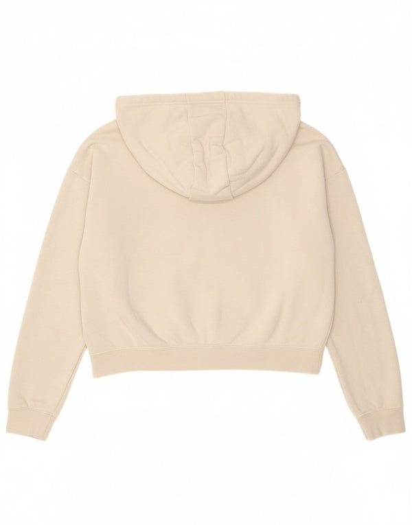 Nike Dame Crop Graphic Oversized hættetrøje med lynlås UK 10 Small Off White