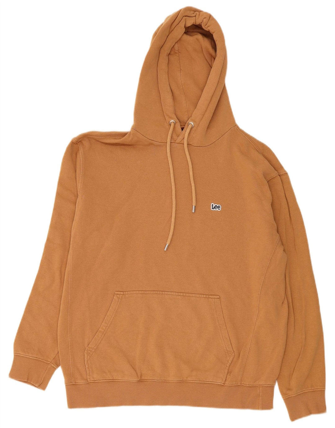 Lee Herre Regular Fit Hoodie Jumper Stor Beige Bomuld