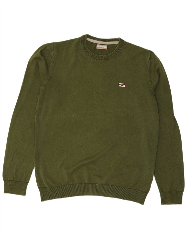 NAPAPIJRI Herre Crew Neck Jumper Sweater Large Khaki