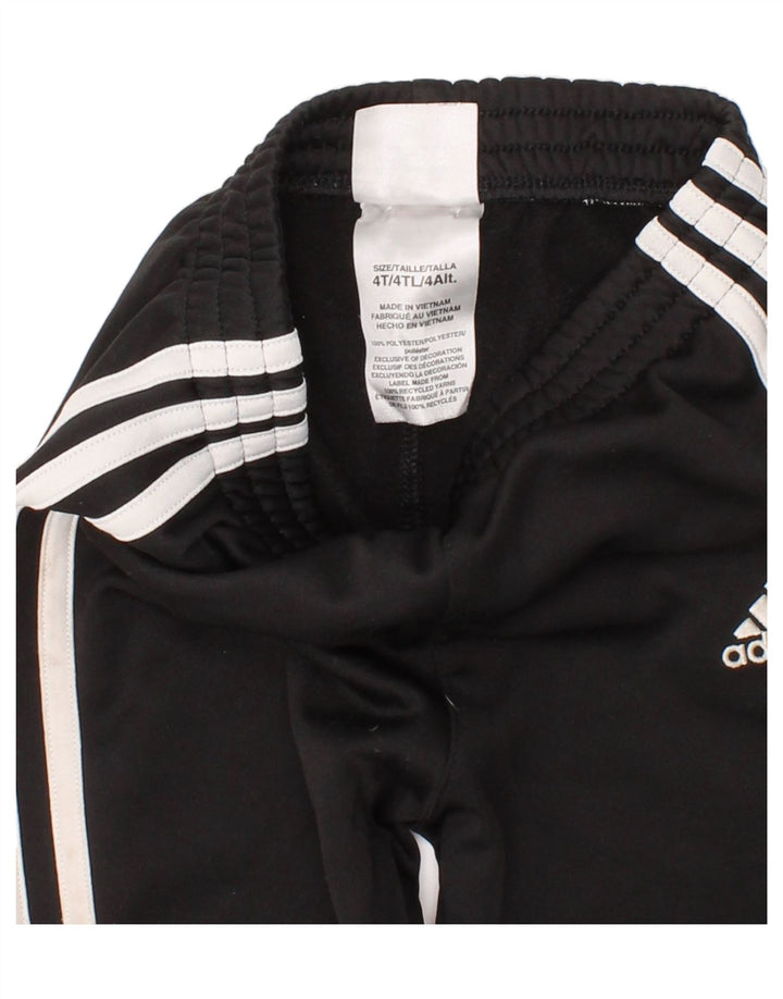 ADIDAS Boys Tracksuit Trousers 3-4 Years Black Polyester Vintage Adidas and Second-Hand Adidas from Messina Hembry 