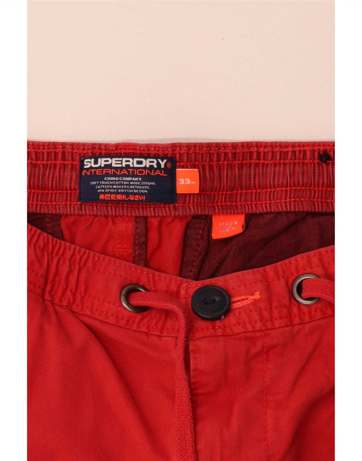 Superdry Chino Shorts til mænd W33 Medium Red Bomuld