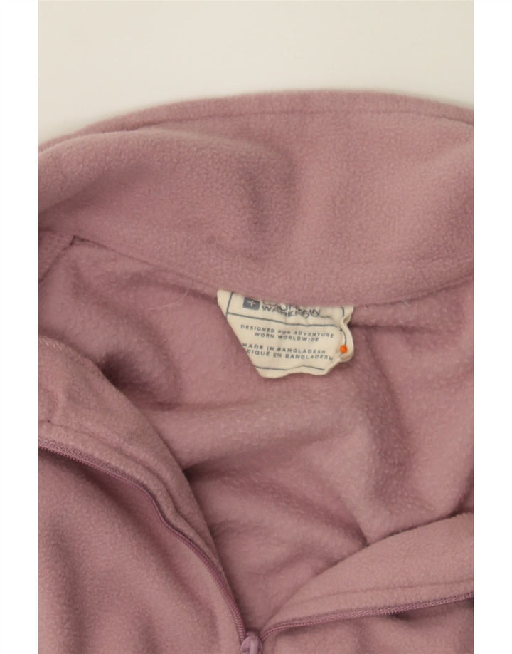 MOUNTAIN WAREHOUSE Womens Zip Neck Fleece Jumper UK 12 Medium Pink Vintage Mountain Warehouse and Second-Hand Mountain Warehouse from Messina Hembry 