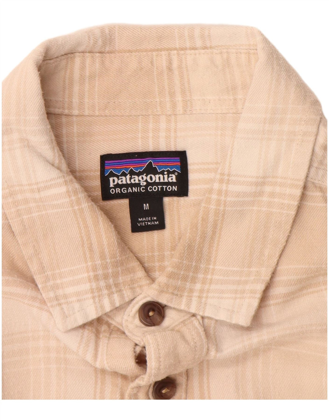 PATAGONIA Flanelskjorte til mænd, medium beige ternet