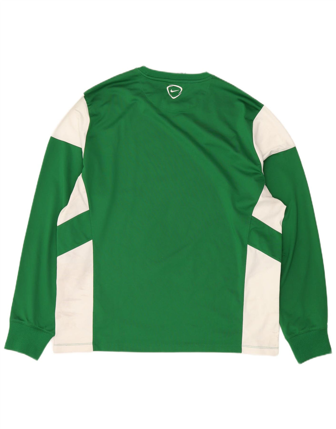 NIKE Dri Fit Top Langærmet XL Grøn Colourblock Polyester