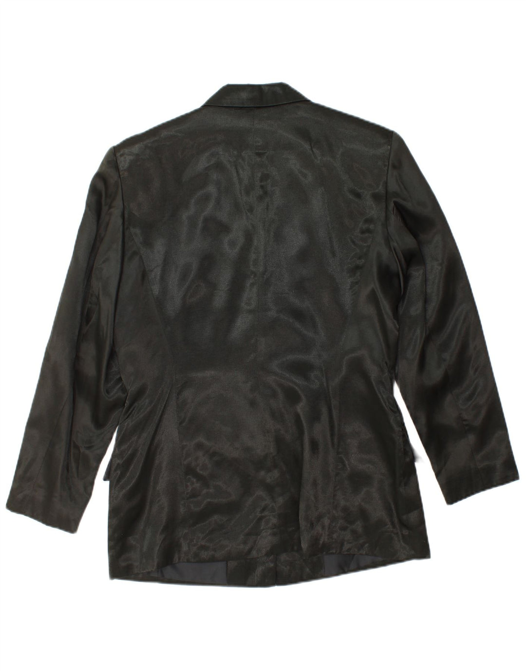 VINTAGE Dame 3-knaps blazerjakke UK 12 Medium Black Viscose