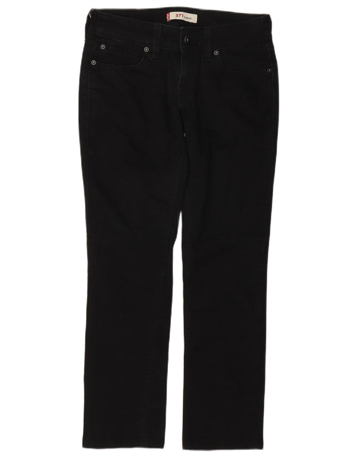 Levi's Dame 571 Slim Jeans W28 L27 Sort