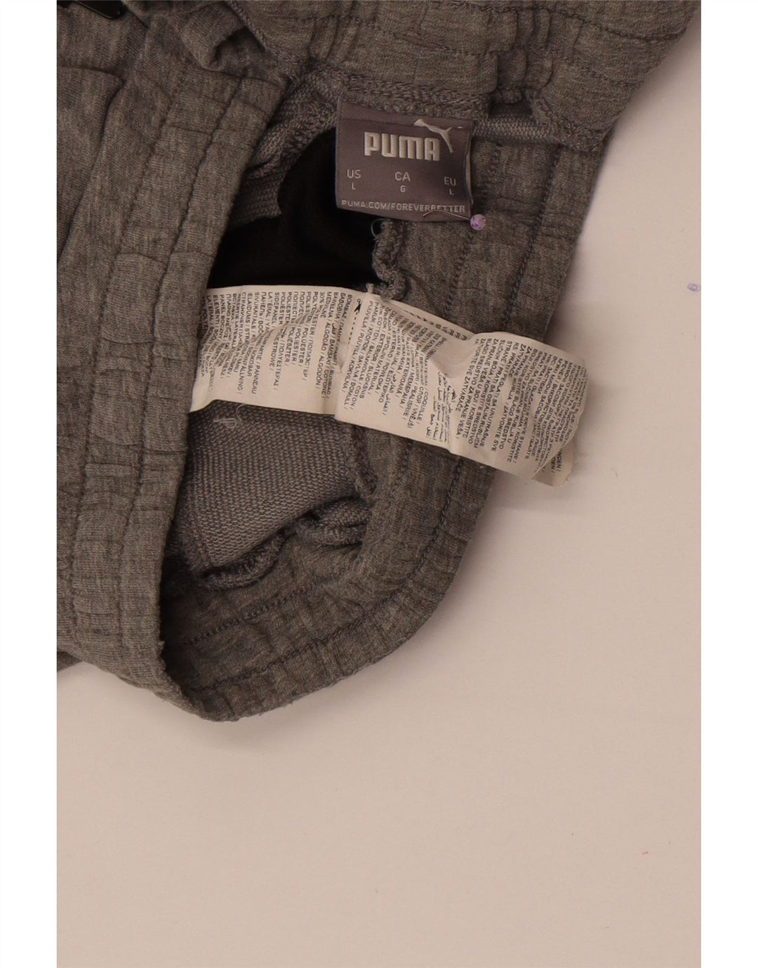 Puma Sportshorts til mænd, store grå farveblokke bomuld