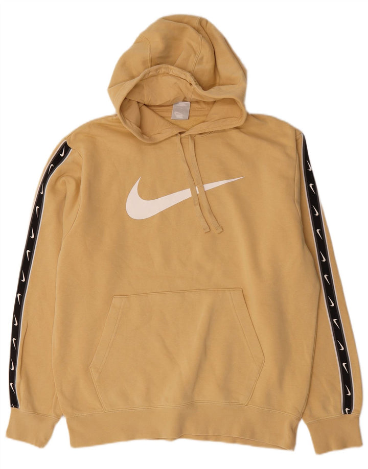 Nike Herre grafisk hættetrøje Jumper Medium Gul Colourblock Bomuld