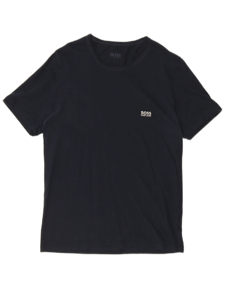 Hugo Boss Herre T-Shirt Top Stor Marineblå Bomuld
