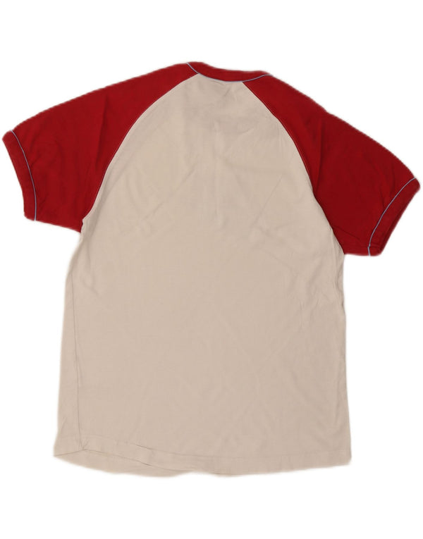 NIKE grafisk T-shirt top til mænd UK 36/38 Lille hvid farveblok