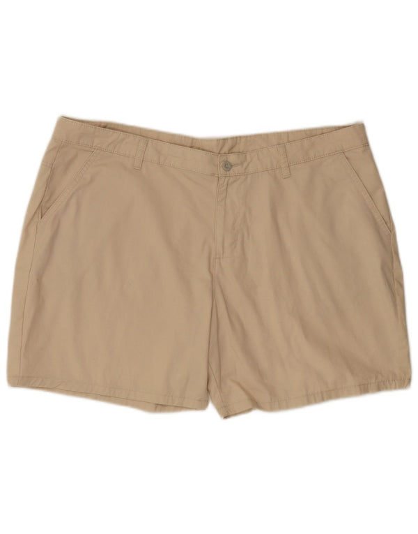 Mountain Warehouse Womens Regular Chino Shorts UK 18 XL W38 Beige Bomuld