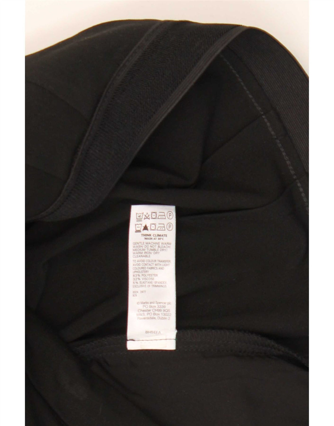 Marks & Spencer Dame Crop Casual Bukser UK 12 Medium W30 L24 Sort