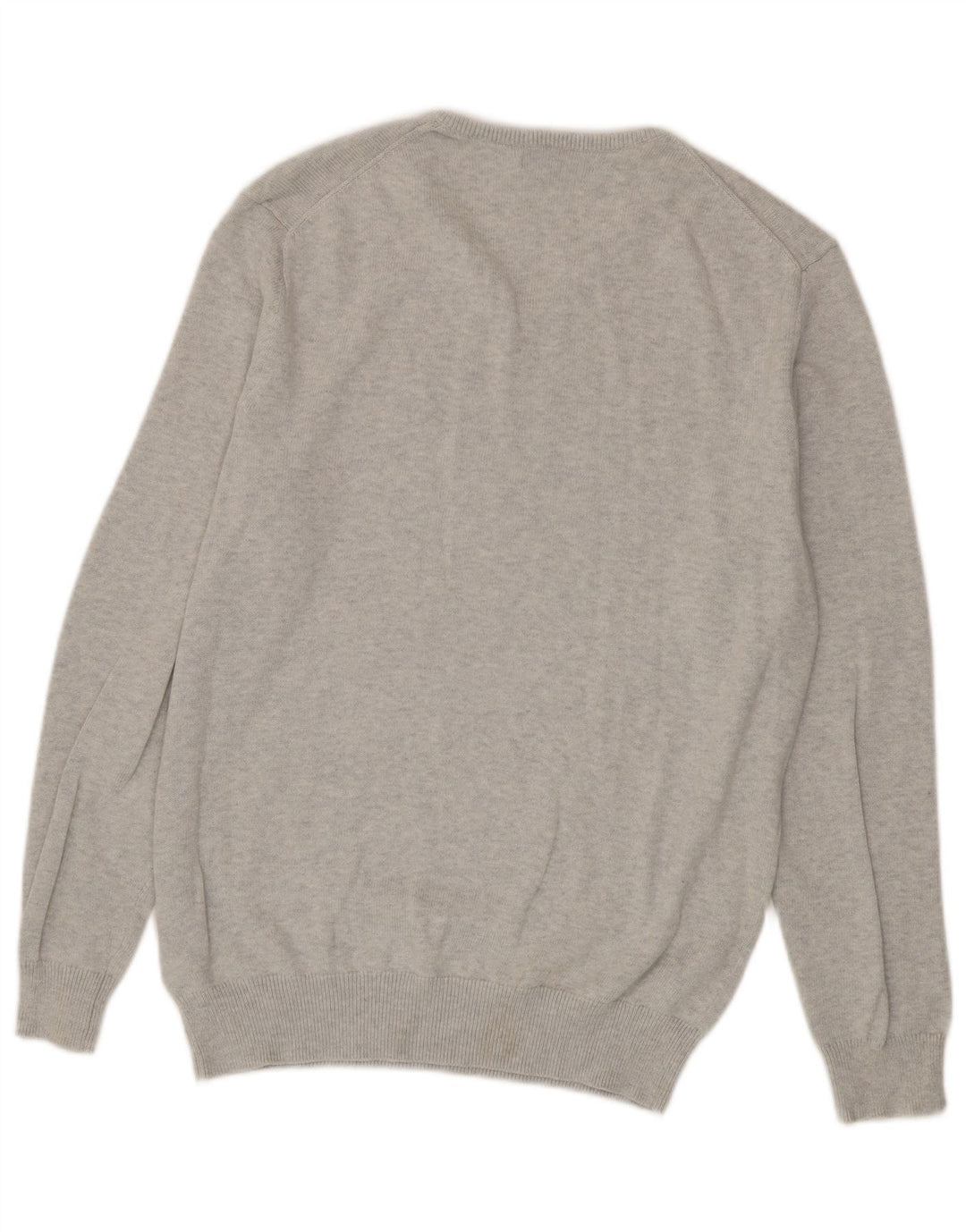 Besætningstøj Herre V-hals sweater Stor grå bomuld