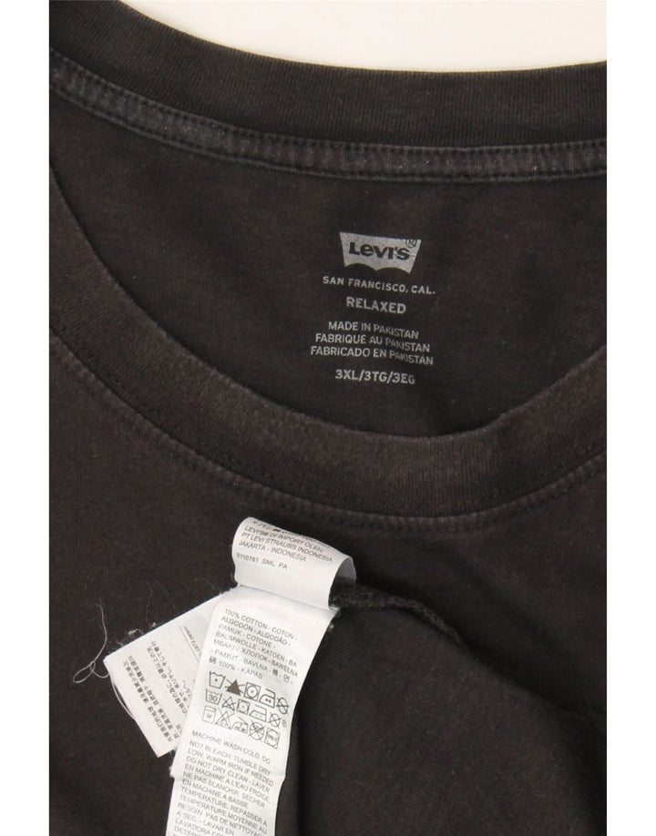 Levi's Herre afslappet grafisk T-shirt top 3XL sort bomuld