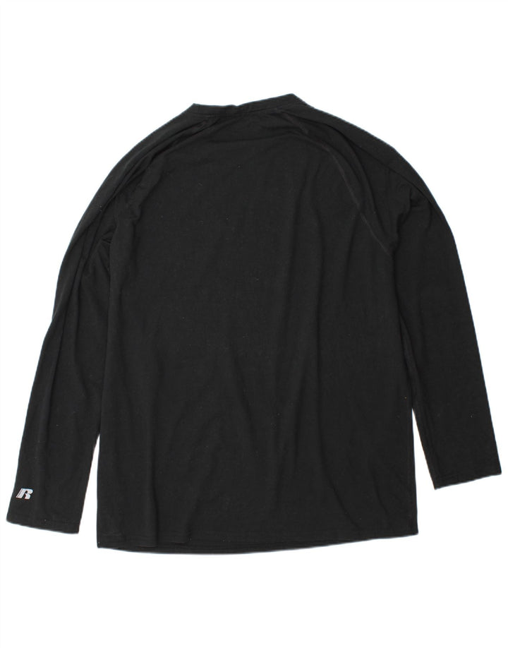 RUSSELL ATHLETIC Herre Dri-Power Top Langærmet XL Sort Polyester