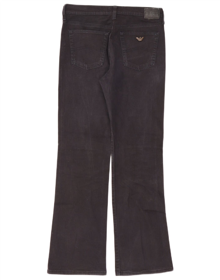 ARMANI Dame Bootcut Jeans W30 L30 Sort Bomuld