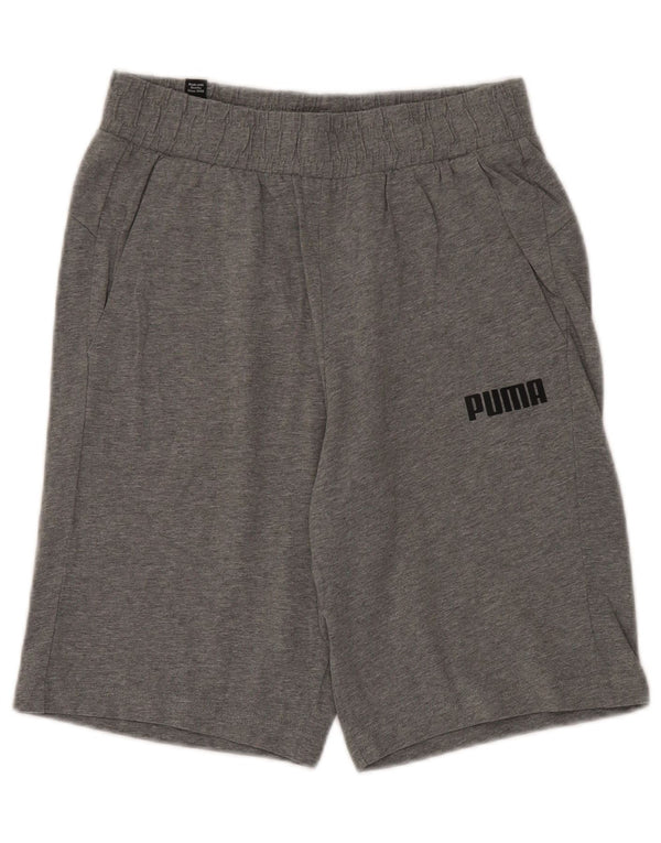 Puma Sportshorts til mænd, små grå flækkede bomuld