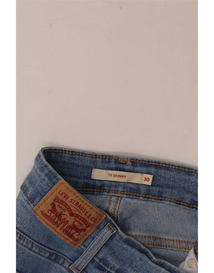 Levi's Dame 711 Skinny Jeans W30 L27 Blå