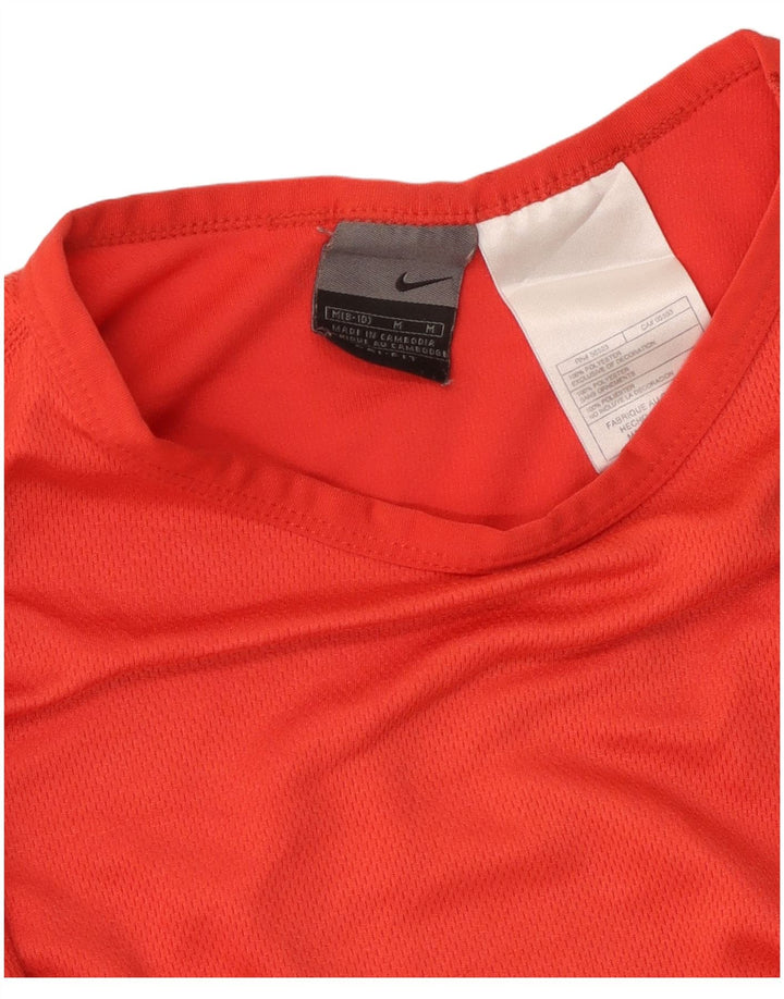 NIKE Crop Top Langærmet US 8/10 Medium Rød Polyester