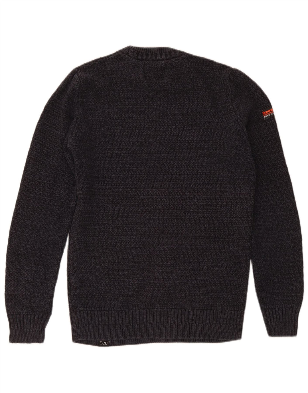 Superdry Herre sweater med rund hals, lille marineblå bomuld