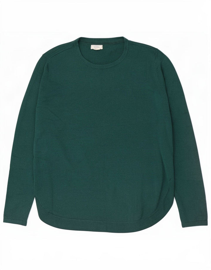 Fat Face Dame Jumper Sweater UK 12 Medium Green Polyester